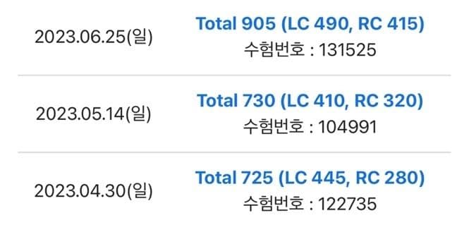 익명 수강생 성적표